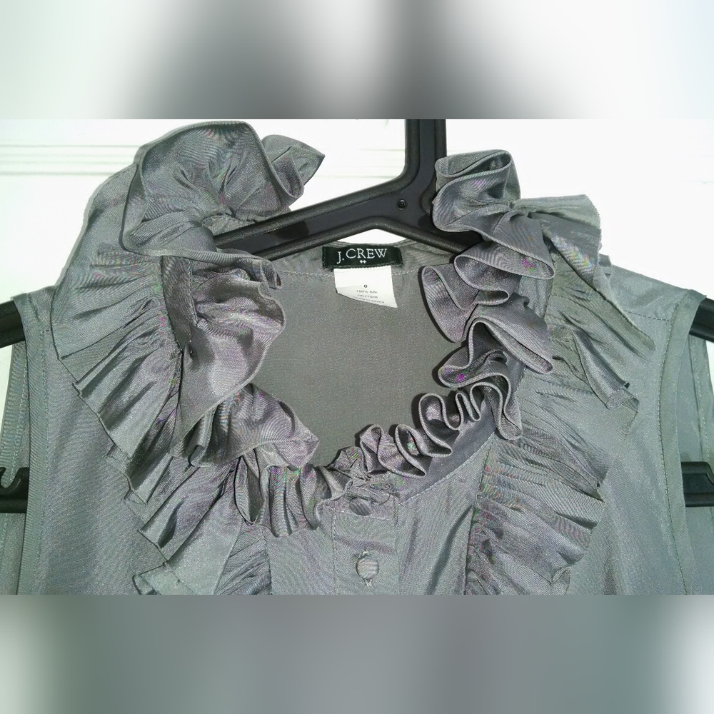 J.Crew Silk Ruffle Blouse - Picture 4 of 4